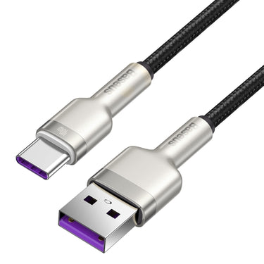 Baseus Zinc Alloy Metal Cable USB-A to USB-C 1Meter 40W - Black
